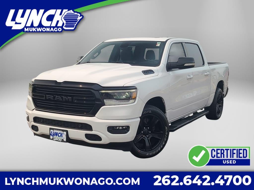 2021 RAM 1500 Big Horn in Bright White Clearcoat — front three-quarter view