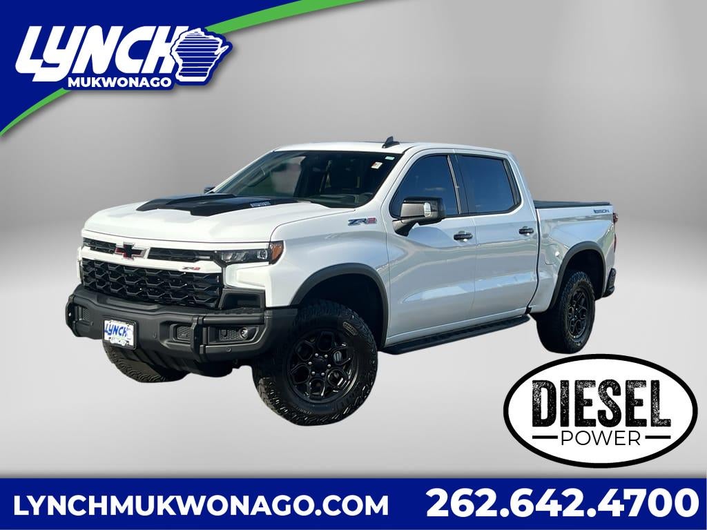 2024 Chevrolet Silverado ZR2 Bison in Summit White — front three-quarter view